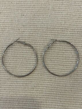 Polished Silver Hoop Earrings — Classic Everyday Hoops
